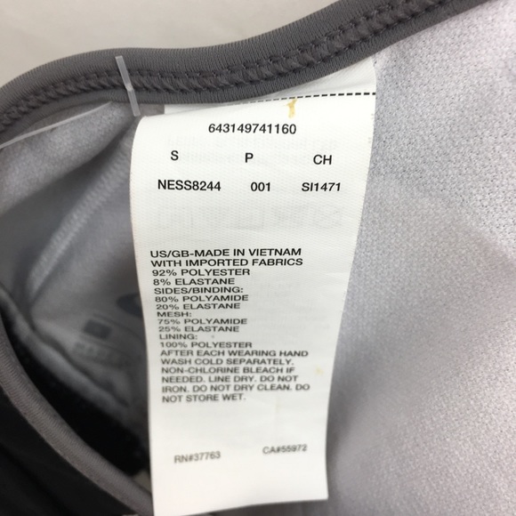 Nike Tankini Racer Back Black White NWT Sz S - Picture 10 of 11